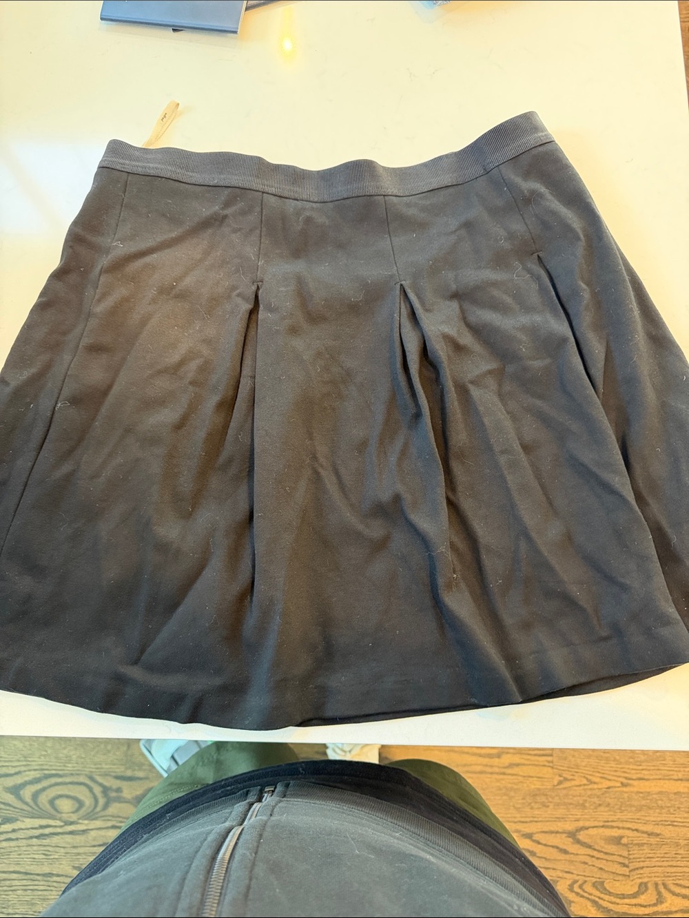 Wilfred Black Pleated Mini Skirt
